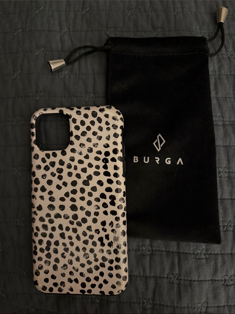 Burga IPhone 11 Pro Max cream and Black Spotted Phone Case - Stylish Protection